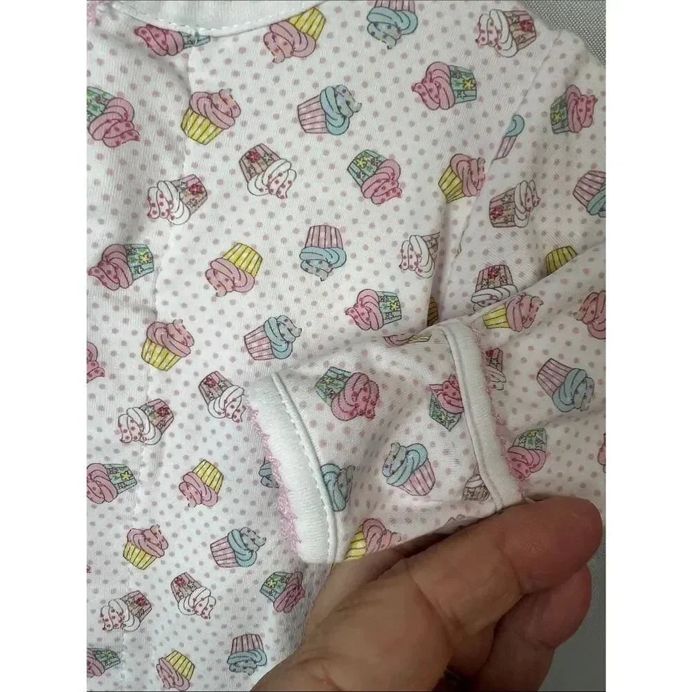 Magnolia Baby cupcake Printed footie Pima cotton size 3 months